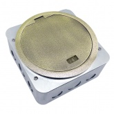 Лючок в пол Donel на 4 модуля (1 модуль 45х22,5 мм) IP65 (с установочным набором) античная латунь