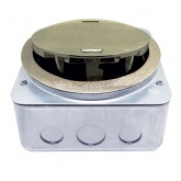 Лючок в пол Donel на 4 модуля (1 модуль 45х22,5 мм) IP65 (с установочным набором) античная латунь