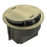 Лючок в пол Donel на 4 модуля (1 модуль 45х22,5 мм) IP65 (с установочным набором) античная латунь