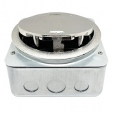 Лючок в пол Donel на 4 модуля (1 модуль 45х22,5 мм) IP65 (с установочным набором) серебро