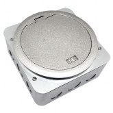 Лючок в пол Donel на 4 модуля (1 модуль 45х22,5 мм) IP65 (с установочным набором) серебро