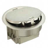 Лючок в пол Donel на 4 модуля (1 модуль 45х22,5 мм) IP65 (с установочным набором) серебро