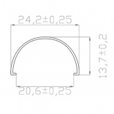 Рассеиватель для профиля радиальный матовый 17, 2 метра Rexant