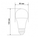 Лампа светодиодная Rexant A80 25,5W 4000K E27 холодный свет