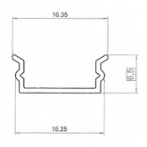 Профиль накладной алюминиевый 1606-2, 2 метра Rexant