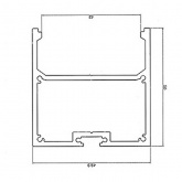 Профиль накладной алюминиевый 5050-2, 2м Rexant