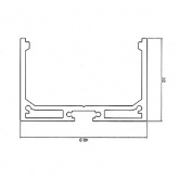 Профиль накладной алюминиевый 5032-2, 2м Rexant