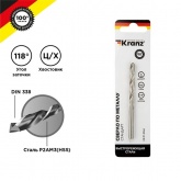 Сверло по металлу Kranz 6,0 мм HSS (1 шт. в упаковке) DIN 338