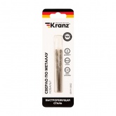 Сверло по металлу Kranz 3мм Кобальт (сталь HSS-Co 5% M35 P6M5K5) (2 шт. в блистере) DIN 338