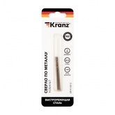 Сверло по металлу Kranz Кобальт 2 мм, сталь HSS-Co 5 % M35 P6M5K5 DIN 338 (2 шт./уп.)