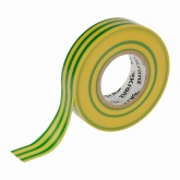 Изолента ПВХ Kranz профессиональная 19мм х 20м толщина 0,18 (-50°С до +50°С) желто-зеленая [уп.10шт]