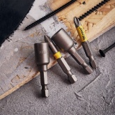 Набор насадок на шуруповерт Kranz PH2, PZ2 с магнитным держателем 50мм,головка 8мм,10мм (5шт/уп)