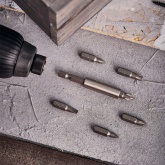 Набор бит Kranz 25 мм PH1, PH2, PZ1, PZ2, SL5.5, T30 с магнитным держателем (7 шт./уп.)