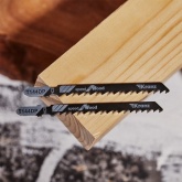 Пилка для электролобзика по дереву Kranz T144DP 100 мм 6 зубьев на дюйм 8-60 мм (2 шт./уп.)