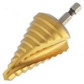 Сверло по металлу ступенчатое Kranz Титан 9,0-36,0 мм 110 mm 65 HRC Р6М5 TiN