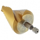 Сверло по металлу ступенчатое Kranz Титан 9,0-36,0 мм 110 mm 65 HRC Р6М5 TiN