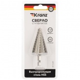 Сверло по металлу ступенчатое Kranz 9,0-36,0 мм 110 mm 62 HRC