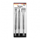 Набор зубил для перфоратора Kranz SDS Plus, 3 предмета