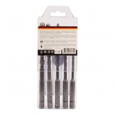 Набор буров по бетону Kranz 5-6х110, 6-8-10х160 мм, 5 шт., в пластиковой коробке SDS Plus