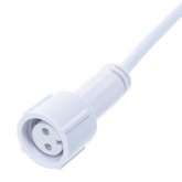 Шнур питания для гирлянд с постоянным свечением 230V 4A цвет провода белый IP65