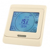 Термостат для теплых полов электронный сенсорный TDM ТТПЭ-2 16А 250В слоновая кость с датчиком 3м (бежевый)