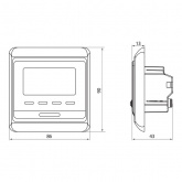 Термостат для теплых полов электронный сенсорный TDM ТТПЭ-2 16А 250В белый с датчиком 3м