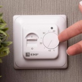 Термостат для теплых полов механический EKF Basic 16 A 230В с датчиком пола 3м