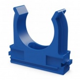 Крепёж-клипса Промрукав для труб и гофры 20 мм синяя [уп.100шт]