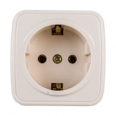 Накладная розетка Intro 2P+E Schuko 16А-250В IP20 Polo, слоновая кость 3-202-02 (5056183753856) (бежевый)