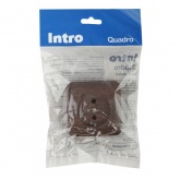 Накладная розетка Intro Quadro 2P 16А-250В IP20 венге 2-201-10 (5055945590838)