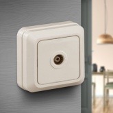 Накладная розетка TV Intro Quadro одиночная IP20 слкость 2-301-02 (5055945591101)