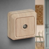 Накладная розетка TV Intro Quadro одиночная IP20 сосна 2-301-11 (5056183702557)