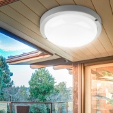 Светильник светодиодный ЖКХ ЭРА SPB-201-2-65K-018 18W 6500K D210 IP65 с оптико-акустическим датчиком