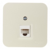 Накладная розетка компьютерная RJ45 кат.5E SE Blanca с изолирующей пластиной бежевый