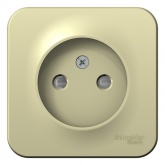Накладная розетка без заземления без шторок SE Blanca 16А 250В с изолирующей пластиной бежевый