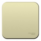 Накладной кнопочный выключатель с самовозвратом SE Blanca 10А с изолирующей пластиной бежевый