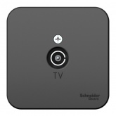 Накладная розетка ТВ SE Blanca антрацит изол.пластина