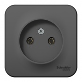 Накладная розетка без заземления без шторок SE Blanca 16А 250В антрацит