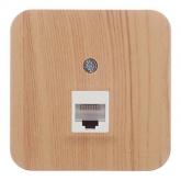 Накладная розетка компьютерная RJ45 кат.5E SE Blanca ясень изол.пластина