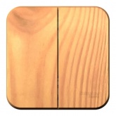 Накладной выключатель 2-клавишный SE Blanca 10А 250В ясень