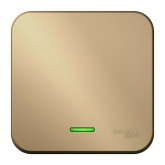 Накладной переключатель 1-клавишный с подсветкой SE Blanca 10А 250В титан изол.пластина