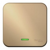 Накладной выключатель 1-клавишный с подсветкой SE Blanca 10А 250В титан изол.пластина