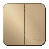 Накладной выключатель 2-клавишный SE Blanca 10А 250В титан