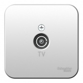 Накладная розетка ТВ SE Blanca алюминий изол.пластина