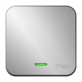 Накладной выключатель 1-клавишный с подсветкой SE Blanca 10А 250В алюминий из.пластина