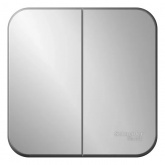 Накладной выключатель 2-клавишный SE Blanca 10А 250В алюминий изол.пластина