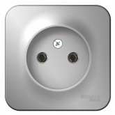 Накладная розетка без заземления без шторок SE Blanca 16А 250В алюминий