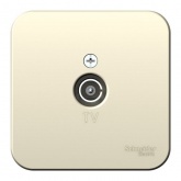 Накладная розетка ТВ SE Blanca молочная изол.пластина