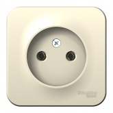 Накладная розетка без заземления без шторок SE Blanca 16А 250В молочная изол.пластина