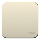 Накладной кнопочный выключатель с самовозвратом SE Blanca 10А молочный изол.пластина